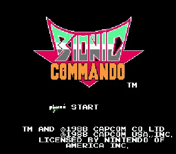 Bionic Commando (Europe) screen shot title